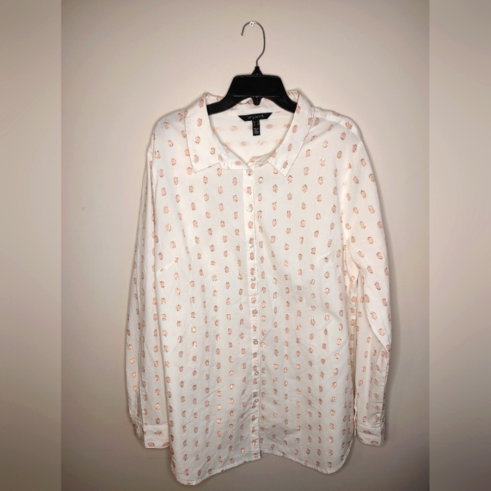 Long Tall Sally Button Up Dress / Work Shirt size 18 TALL